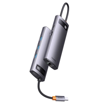 Hub 6w1 Baseus StarJoy Serie, USB-C für HDMI 3 x USB 3.0 USB-C PD RJ45