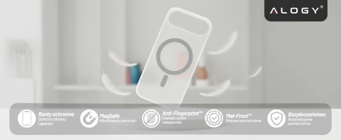 Etui do Apple iPhone 17 Air – matowa obudowa do MagSafe z ochroną obiektywu, smukłe i odporne na zarysowania, idealne dopasowanie – Alogy Skinny MatteCase™ Białe + SZKŁO HARTOWANE