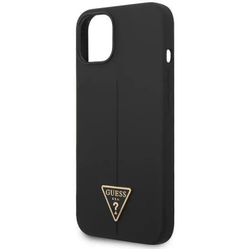 Etui Guess GUHCP14SSLTGK do Apple iPhone 14 6,1" czarny/black hardcase Silicone Triangle