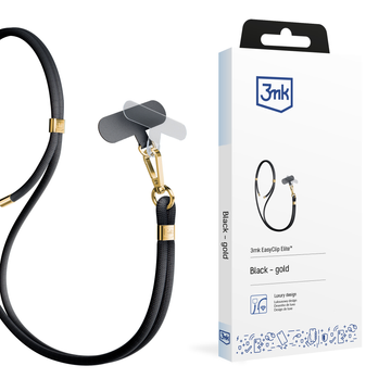 Universelles Smartphone-Lanyard 3mk EasyClip Elite Schwarz (Gold)