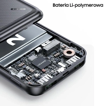 USAMS Powerbank PB60 20000mAh 22.5W 2xQC3.0 PD Fast Charge Czarny/Schwarz 20KCD16801 (US-CD168)
