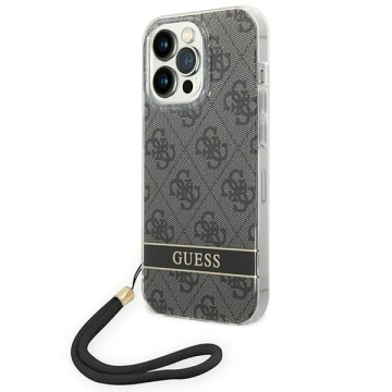 Etui Guess GUOHCP14LH4STK für Apple iPhone 14 Pro 6,1" Czarny/Black Hardcase 4G Print Strap