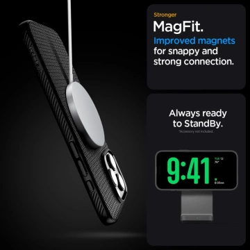 Etui do iPhone 16 Pro Spigen Liquid Air ”T” Mag MagSafe Matte Black