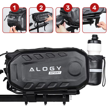 Fahrradtasche Fahrradtasche 2,5 l Fahrradhalter Lenkerrahmentasche Beutelhülle 23,6 x 10,5 x 10 cm (S) Alogy Sport schwarz