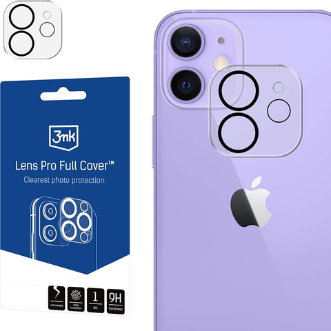 Szkło na aparat do Apple iPhone 11/12 mini - 3mk Lens Pro Full Cover