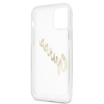 Guess GUHCP12LKTRSVGO iPhone 12 Pro Max 6,7" Transparente Hardcase Vintage Script Gold
