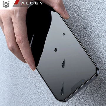Etui Case do iPhone 14 + zestaw 4 szkieł 5w1 pancerne 360 Alogy Hybrid 2x Szkło na ekran +2x obiektyw czarno-przezroczyste