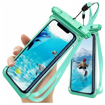 Handyhülle Wasserdichtes Gehäuse Alogy universal IPX8 bis 6,5 Schwarz