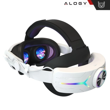 Regulowany wymienny pasek opaska Alogy Akumulator 12000 mAh do Meta Quest 3 Elite Color RGB