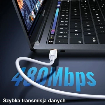 USAMS Kabel U63 USB-C mit Lightning 1,2 m 20 W PD Fast Charge schwarz