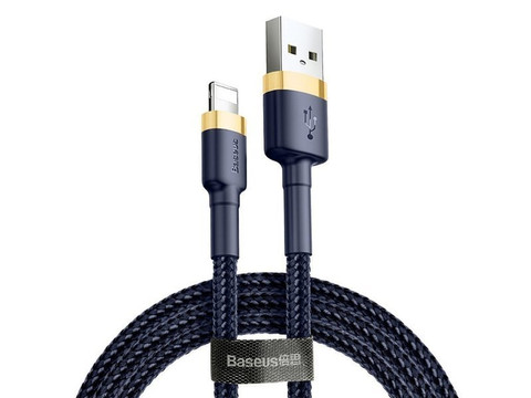 2m Baseus Keviar USB Lightning Kabel für iPhone iPad iPod 1.5A Marineblau