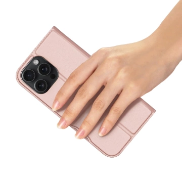 iPhone 16 Pro Max Dux Ducis Skin Pro Rosa Schutzhülle mit Flip