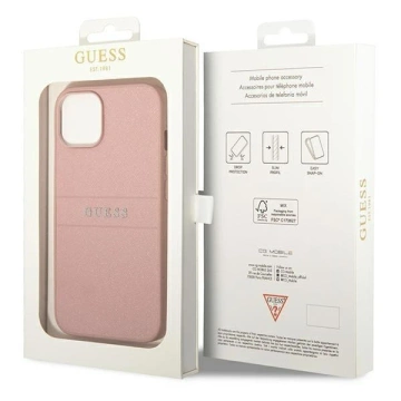 Etui Guess GUHCP14MPSASBPI do Apple iPhone 14 Plus 6,7" różowy/pink Saffiano Strap