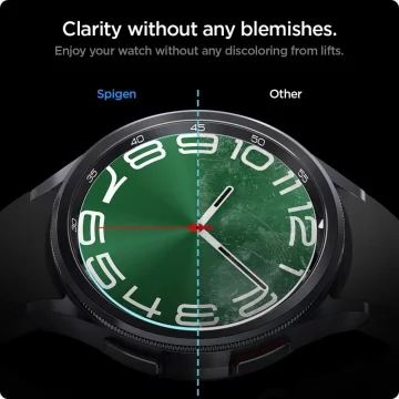 Spigen Glas.tr „Ez-Fit“ 2er-Pack gehärtetes Glas für Samsung Galaxy Watch 6 Classic (47 mm), klar