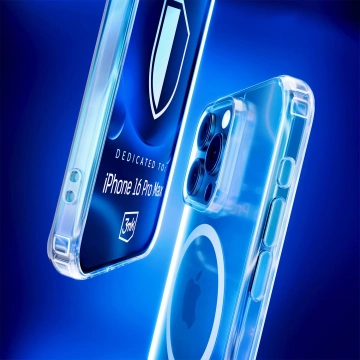 Hülle für Apple iPhone 16 Pro Max für MagSafe 3mk MagCase verstärktes Gehäuse gepanzerte transparente Rückseite