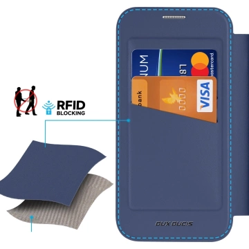 Etui do iPhone 16 Dux Ducis Skin X Pro MagSafe Klapka Niebieskie