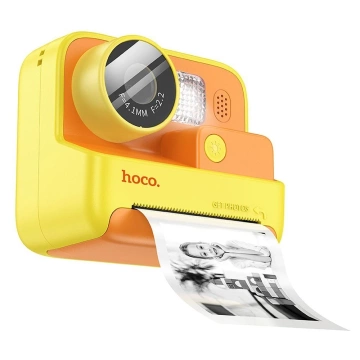 HOCO Kinderkamera mit Drucker DV200 Gelb