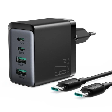 Joyroom TCG02 GaN 67W – szybka ładowarka 2× USB-C + 2× USB-A + kabel 100W
