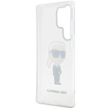 Etui ochronne na telefon Karl Lagerfeld KLHCS23LHNIKTCT do Samsung Galaxy S23 Ultra S918 transparent hardcase Ikonik Karl Lagerfeld