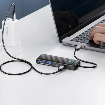 Hub USB-C Orico PAPW2AC-C3 4x Porty 100W PD 5Gbps Czarny