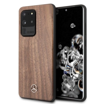 Etui Mercedes MEHCS69VWOLB do Samsung Galaxy S20 Ultra G988 hard case Wood Line Walnut