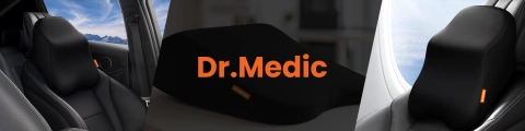 Poduszka do Samochodu pod Głowę Kark Szyję DR.MEDIC ErgoNeck™ Ergonomiczna poduszka na fotel zagłówek krzesło gamingowa do biura auta dla kierowcy pasażera