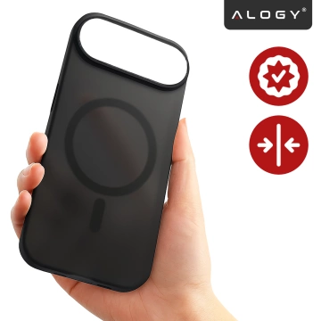 Etui do Apple iPhone 17 Air – matowa obudowa do MagSafe z ochroną obiektywu, smukłe i odporne na zarysowania, idealne dopasowanie – Alogy Skinny MatteCase™ Czarne + 2x szkło hartowane 