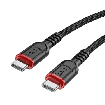 HOCO Kabel Typ C do Typ C X59 3 m Czarny PD 60W 3A Nylonowy Oplot