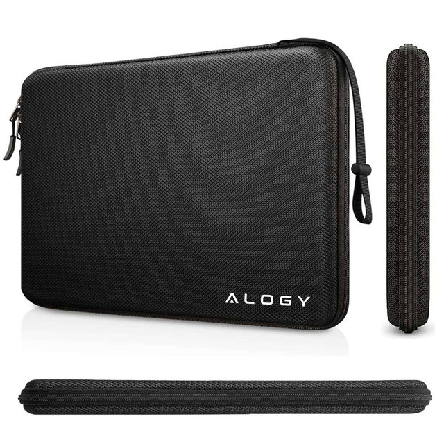 Laptop-Hülle, MacBook Air Pro 13,3 Zoll Alogy Hartschaum-Tasche, Schutzhülle für 13–14 Zoll Laptops, Schwarz