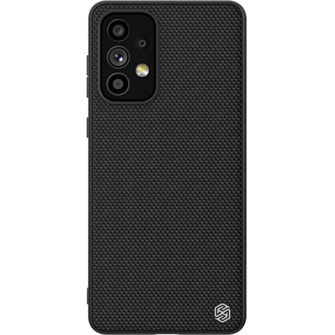 Nillkin Textured Case wytrzymałe wzmocnione etui z żelową ramką i nylonem na tyle Samsung Galaxy A73 czarny