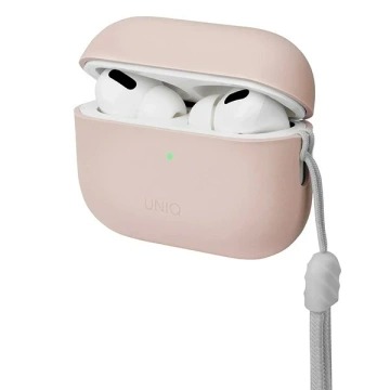 Schutzhülle für UNIQ-Ohrhörer Cover Lino AirPods Pro 2 Gen Silikon Pink/Blush Pink