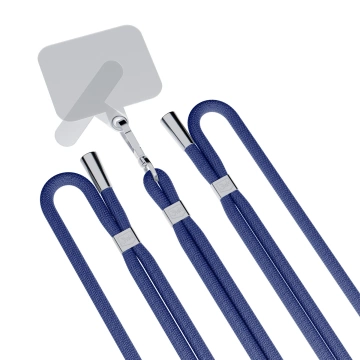 Universelles Smartphone-Lanyard 3mk EasyClip Dunkelblau (Silber)
