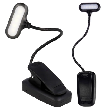 Lampa biurkowa Alogy LED z klipsem Bezprzewodowa do czytania Czarna