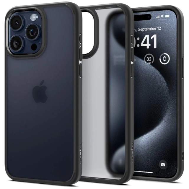 Etui Spigen Ultra Hybrid für Apple iPhone 15 Pro Frost Black