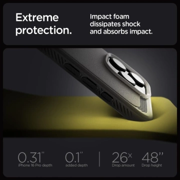 Spigen Rugged Armor Mag Magsafe Schutzhülle für iPhone 16 Pro Max Grau