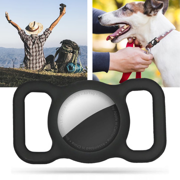 Hundehalsband-Etui für Apple AirTag Black Ortungsgerät