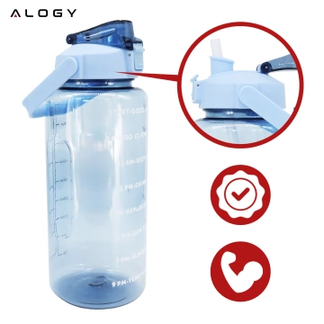 Große Glasflasche Wasserflasche Trinkgetränke Alogy Motivational Messbecher 1l 1000ml Silikonhülle Olive