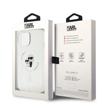 Etui Karl Lagerfeld KLHMP15SHGKCNOT für iPhone 15 6,1" transparentes Hardcase Karl