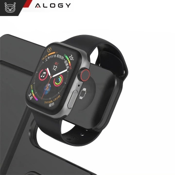 Ładowarka Bezprzewodowa Indukcyjna Qi QC 3.0 3w1 Szybka do Apple iPhone Airpods Watch Stacja ładująca 15W czarna 