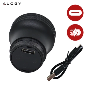 Fahrradrücklicht für das Heck des Fahrrads, LED-Beleuchtung, Rücklicht, rotes Aluminium, wasserdicht, IPX4, 50 lm, Alogy