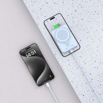 Magnetische Powerbank PB11 Lifemag Magsafe Power Bank 10000 mAh Blau