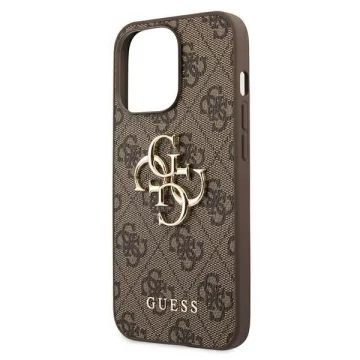 Etui Guess GUHCP13L4GMGBR do Apple iPhone 13 Pro / 13 6,1" brązowy/brown hardcase 4G Big Metal Logo