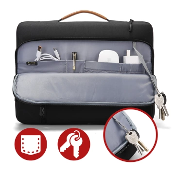 Bange wasserdichter Rucksack für 15,6-Zoll-Laptop, Stadtreisender, 45 x 30 x 16 cm, für Arbeit, Flugzeug, Herren, Damen, mit USB-Anschluss Schwarz