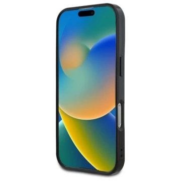 Mercedes-Etui für iPhone 16 Pro Max 6,9" Schwarzes Hardcase MB Double Layer Crossed Lines MagSafe