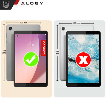 Etui do Lenovo Tab M8 4gen TB300XU TB300FU Book Cover Case obudowa futerał Alogy Czarne + Szkło