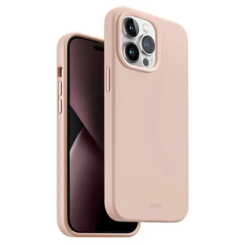 UNIQ Lino Hülle für iPhone 14 Pro Max 6.7" Rosa/Rosa Blush