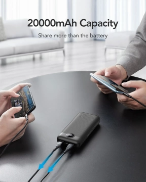 Powerbank Bateria zewnętrzna VEGER L20S - 20 000mAh LCD Quick Charge PD 20W czarny (VP2039PD  / W2039PD )