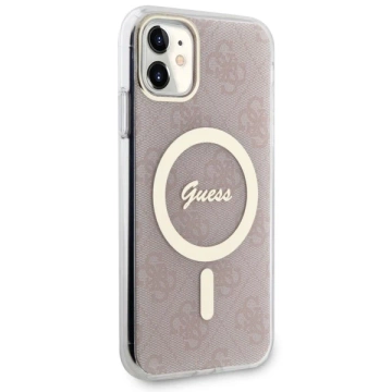 Etui Guess GUHMN61H4STP do iPhone 11 6.1"  hardcase 4G MagSafe
