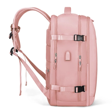Bange wasserdichter Rucksack für 15,6-Zoll-Laptop, Stadtreisender, 45 x 30 x 16 cm, für Arbeit, Flugzeug, Herren, Damen, mit USB-Anschluss Schwarz