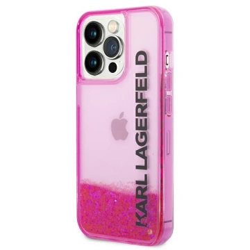 Etui Karl Lagerfeld KLHCP14XLCKVF do iPhone 14 Pro Max 6,7" hardcase Liquid Glitter Elong różowy/pink 